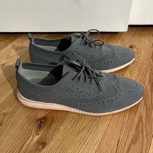Cole Haan Womens 2.ZeroGrand Stitchlite Knit Oxford Shoes Gray Size 10B